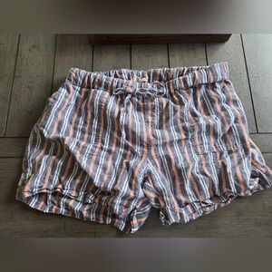 Just Living Striped Gray and Pink Women Shorts